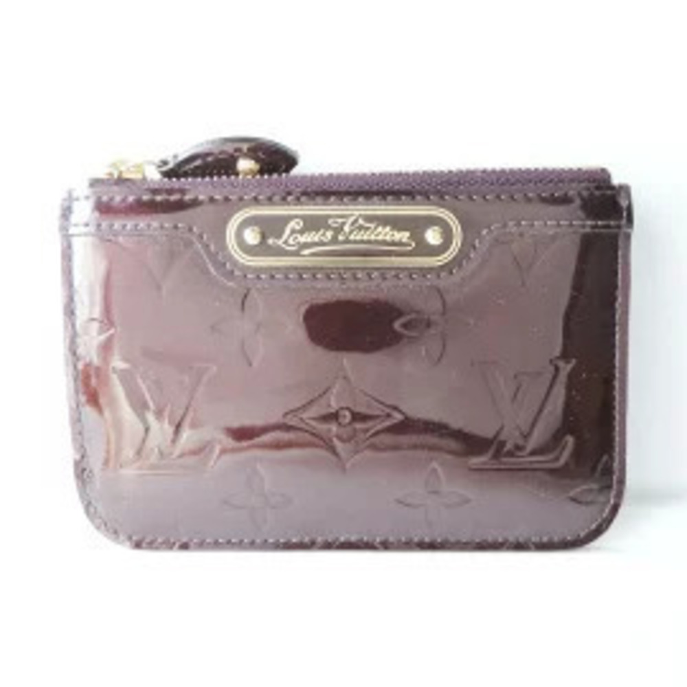 LOUIS VUITTON Pochette NM coin case Wallet Amarante Purple Leather